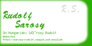 rudolf sarosy business card